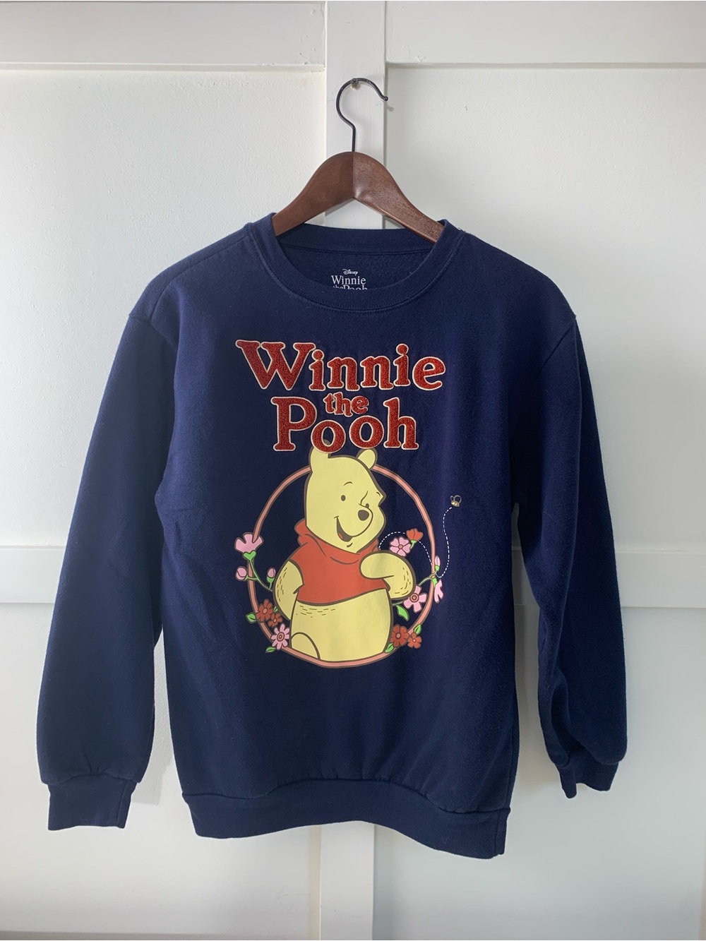 Disney Winnie the Pooh Navy Crewneck Sweatshirt with Graphic